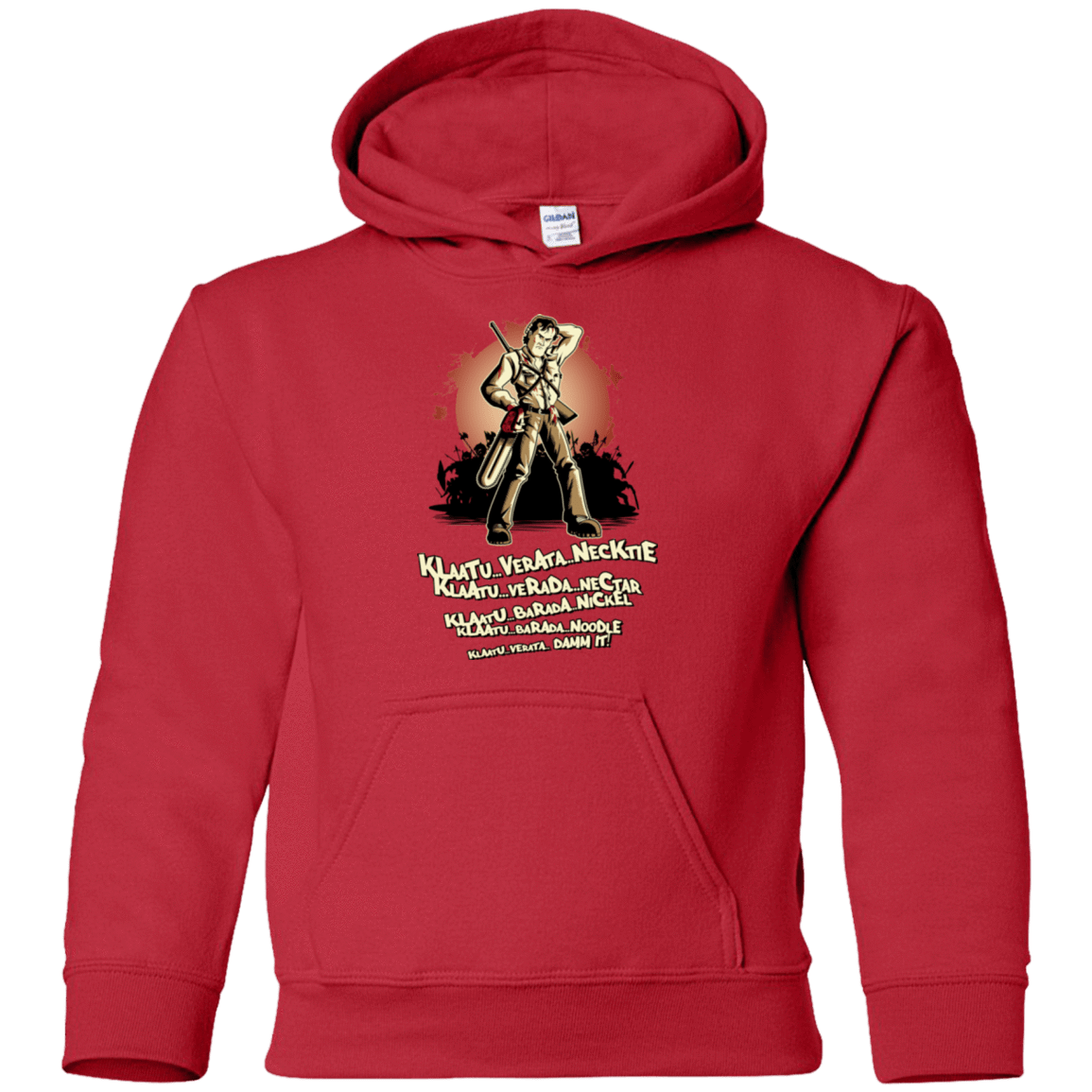 Sweatshirts Red / YS Klaatu Barada Nikto Youth Hoodie