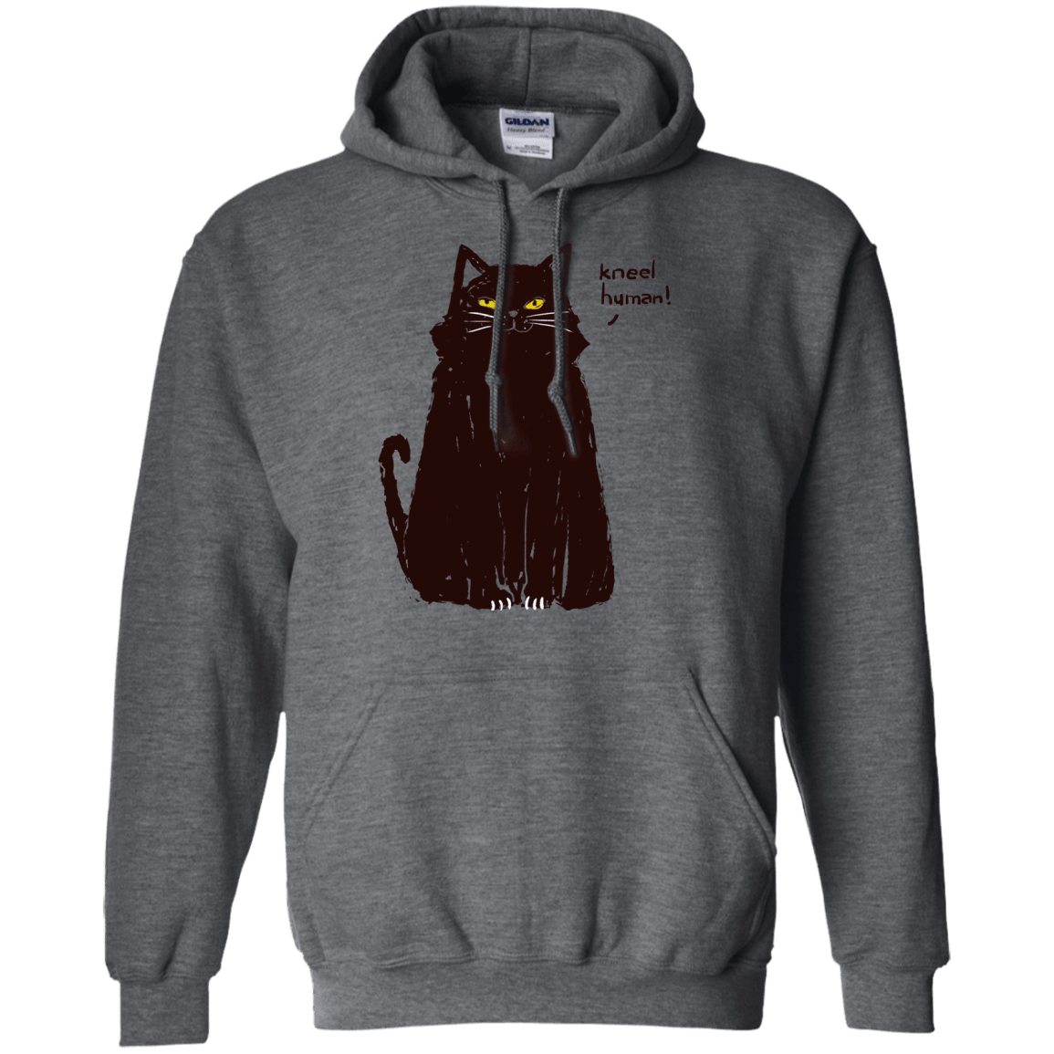Sweatshirts Dark Heather / S Kneel Human! Pullover Hoodie