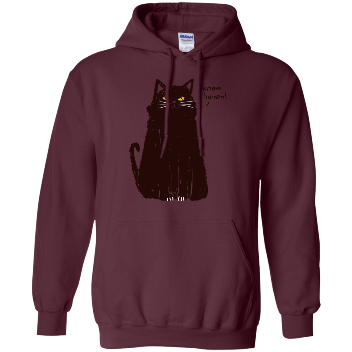 Sweatshirts Maroon / S Kneel Human! Pullover Hoodie