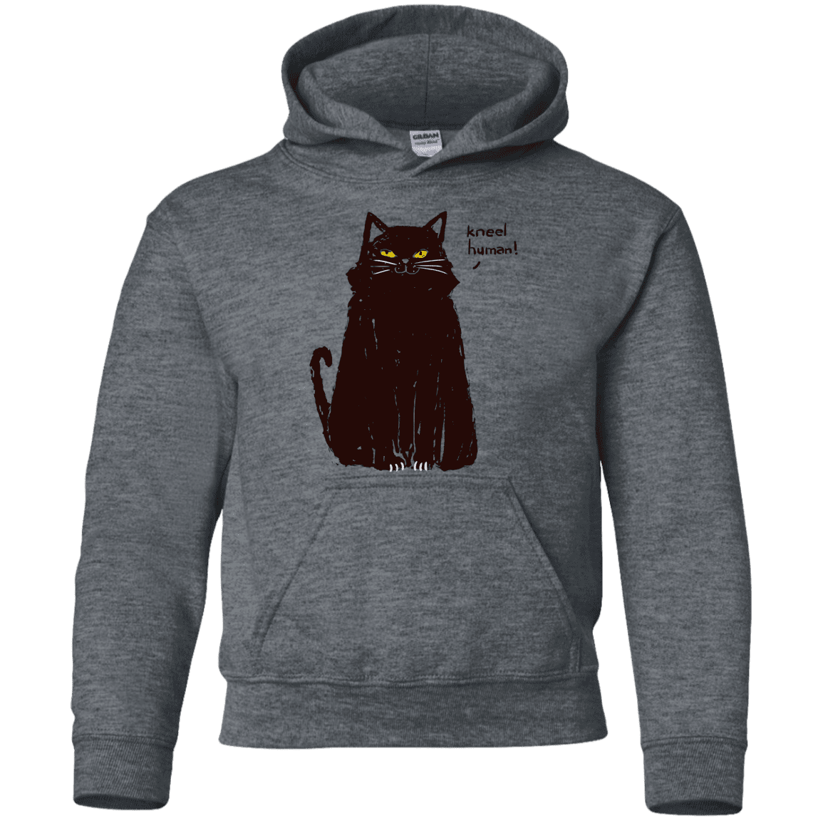 Sweatshirts Dark Heather / YS Kneel Human! Youth Hoodie