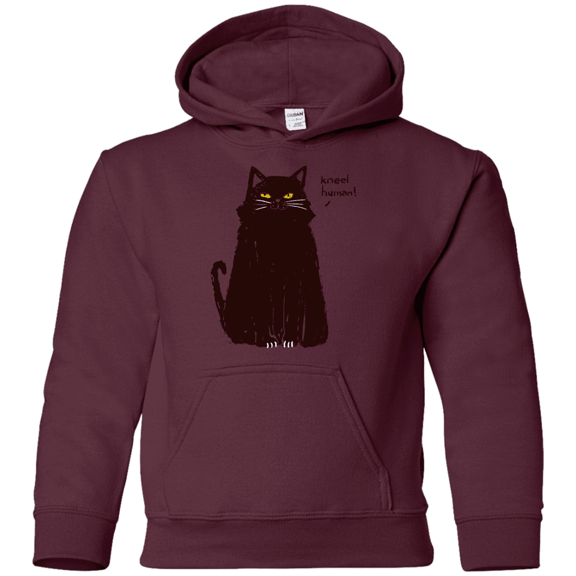 Sweatshirts Maroon / YS Kneel Human! Youth Hoodie