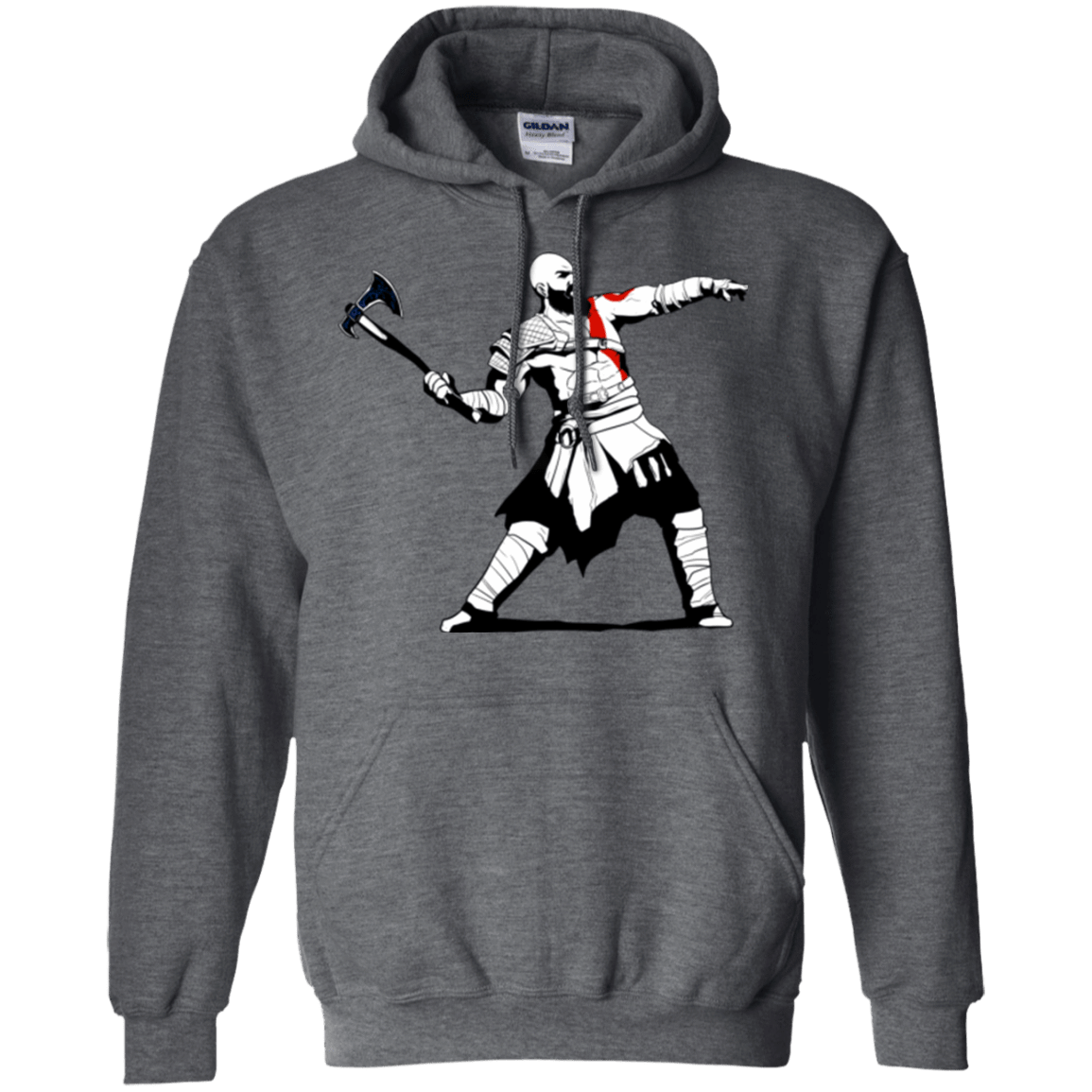Sweatshirts Dark Heather / S Kratos Banksy Pullover Hoodie