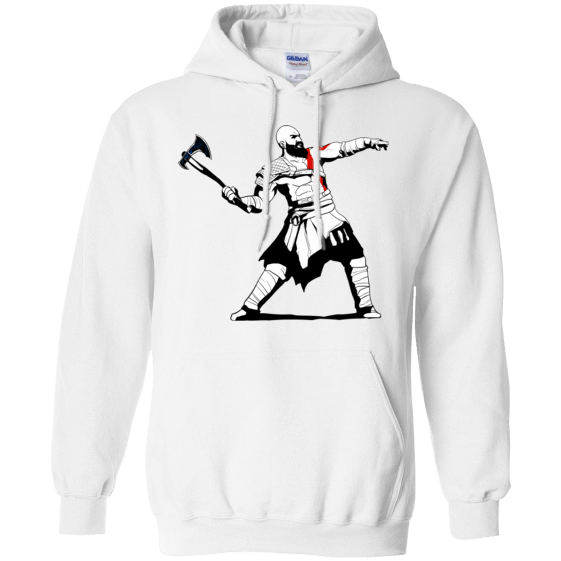 Sweatshirts White / S Kratos Banksy Pullover Hoodie