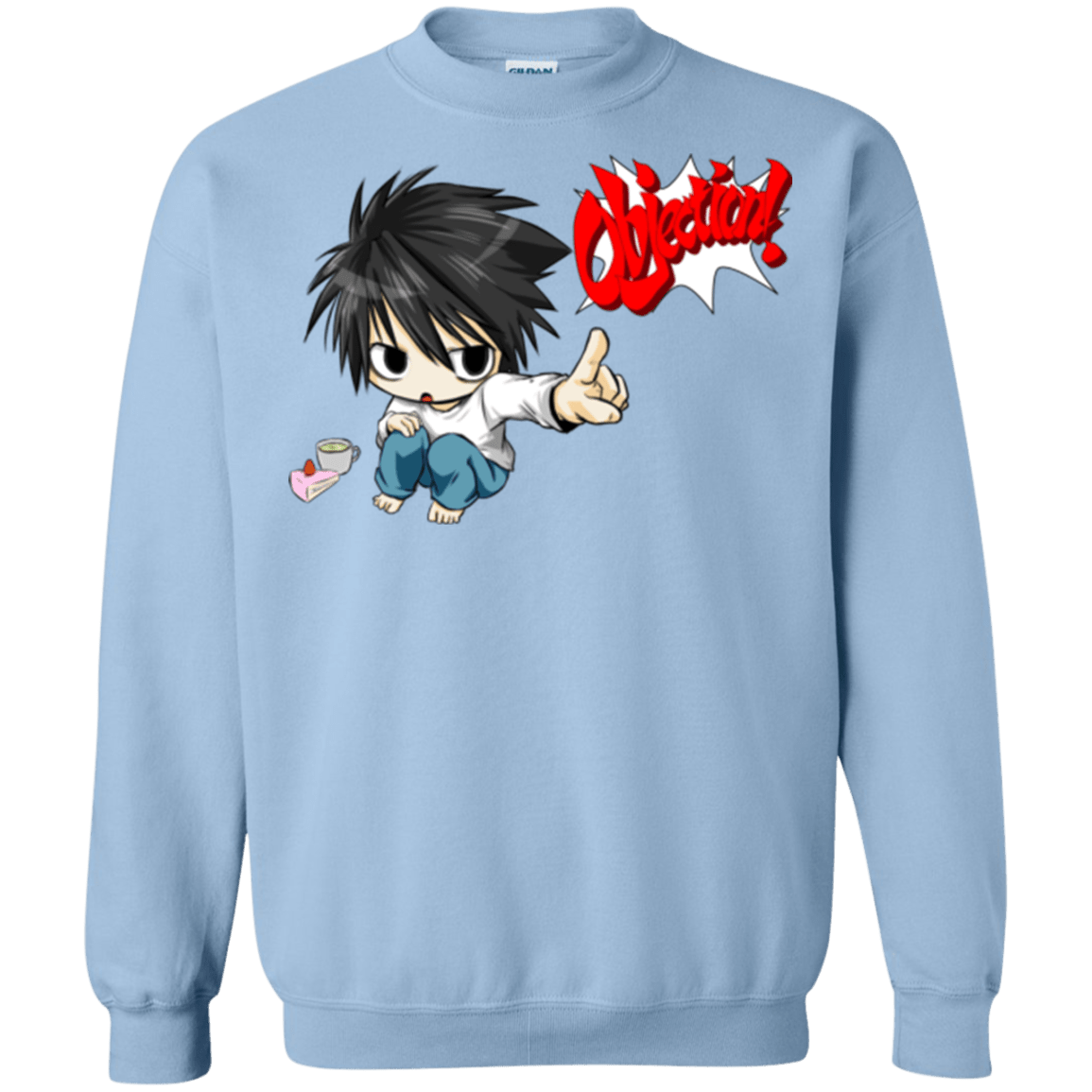 Sweatshirts Light Blue / Small L Objection! Crewneck Sweatshirt