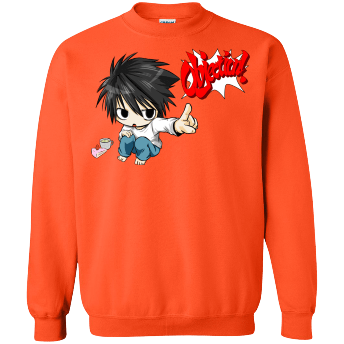 Sweatshirts Orange / Small L Objection! Crewneck Sweatshirt