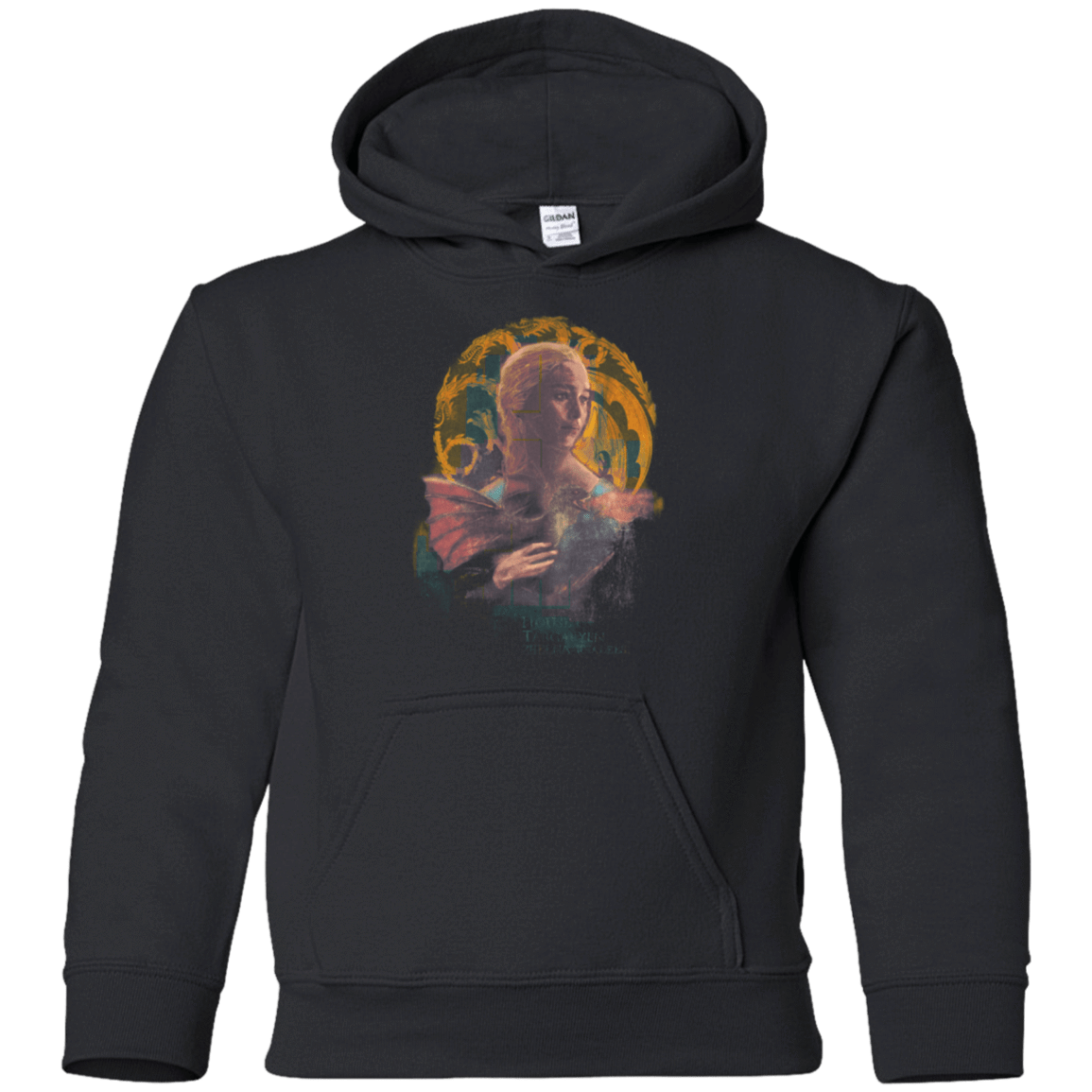 Sweatshirts Black / YS la Dame Au Dragon Youth Hoodie