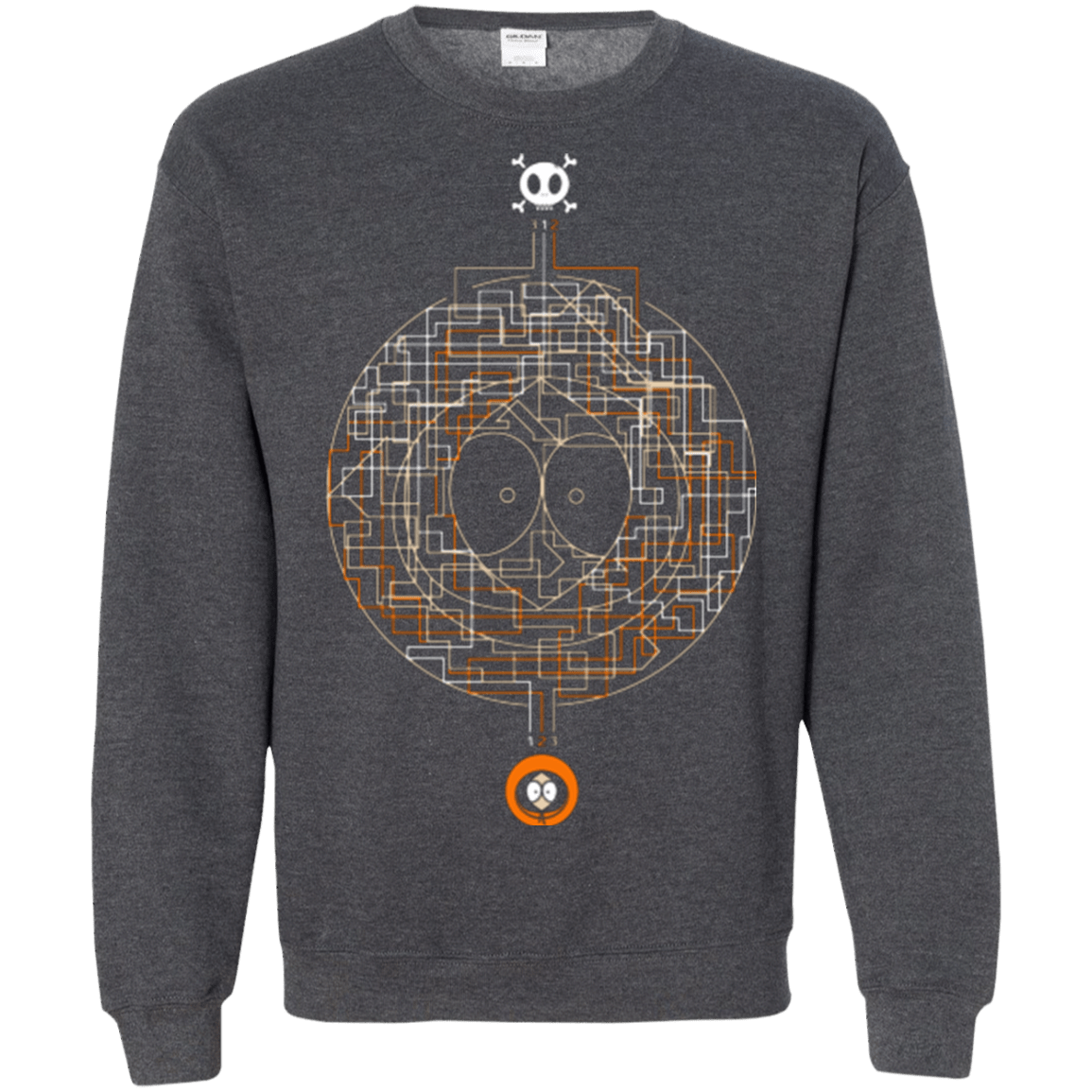 Sweatshirts Dark Heather / Small LABYRINTH OF DEATH Crewneck Sweatshirt