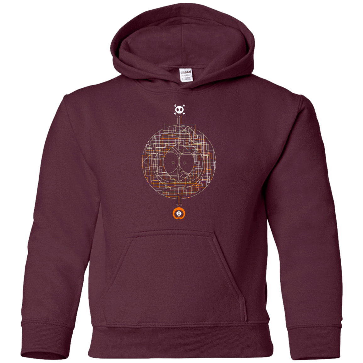 Sweatshirts Maroon / YS LABYRINTH OF DEATH Youth Hoodie