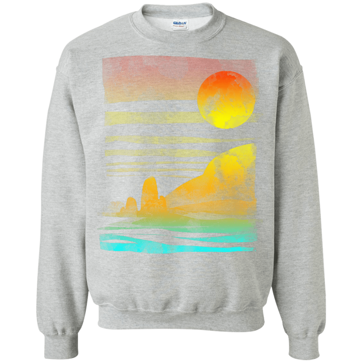 Sweatshirts Sport Grey / S Landscape Painted With Tea Crewneck Sweatshirt