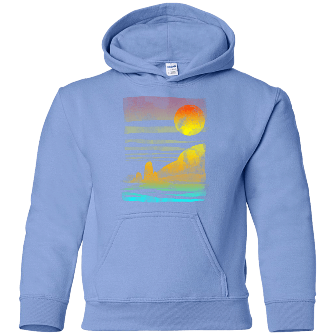 Sweatshirts Carolina Blue / YS Landscape Painted With Tea Youth Hoodie