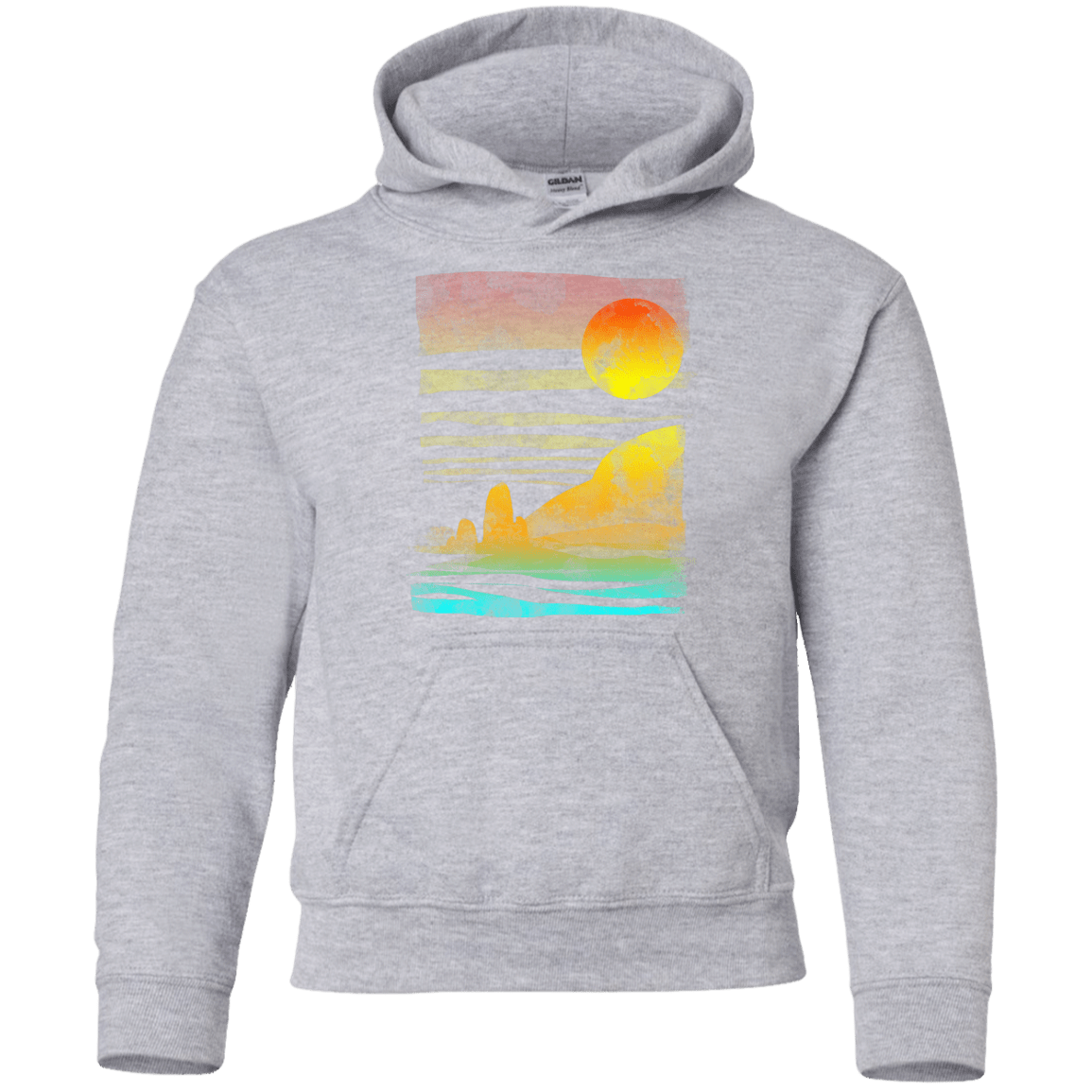 Sweatshirts Sport Grey / YS Landscape Painted With Tea Youth Hoodie