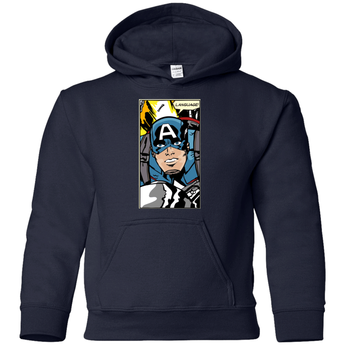 Sweatshirts Navy / YS Language Youth Hoodie