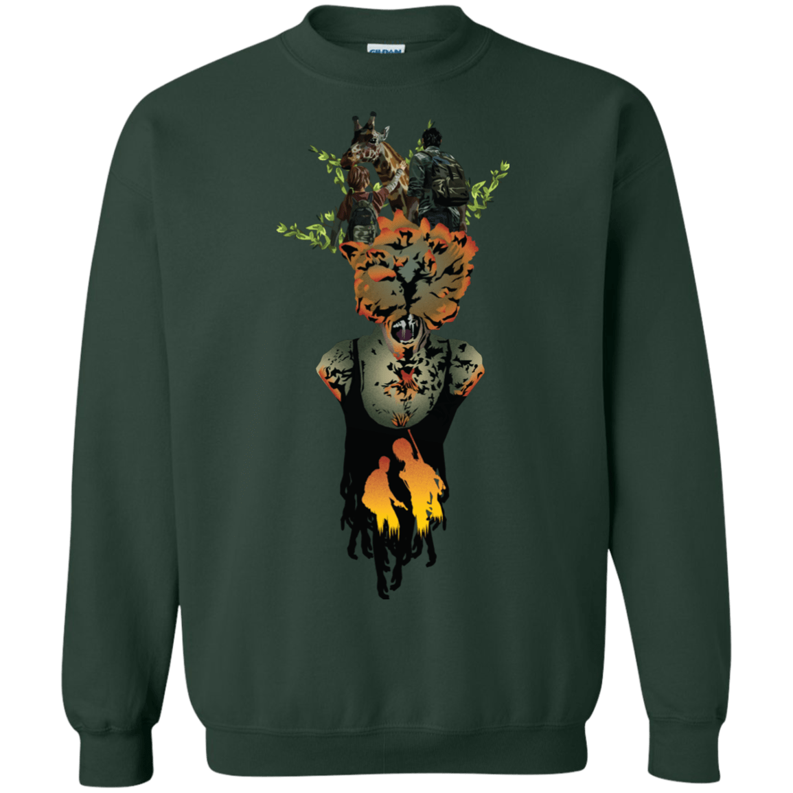 Sweatshirts Forest Green / S Last of Us Crewneck Sweatshirt