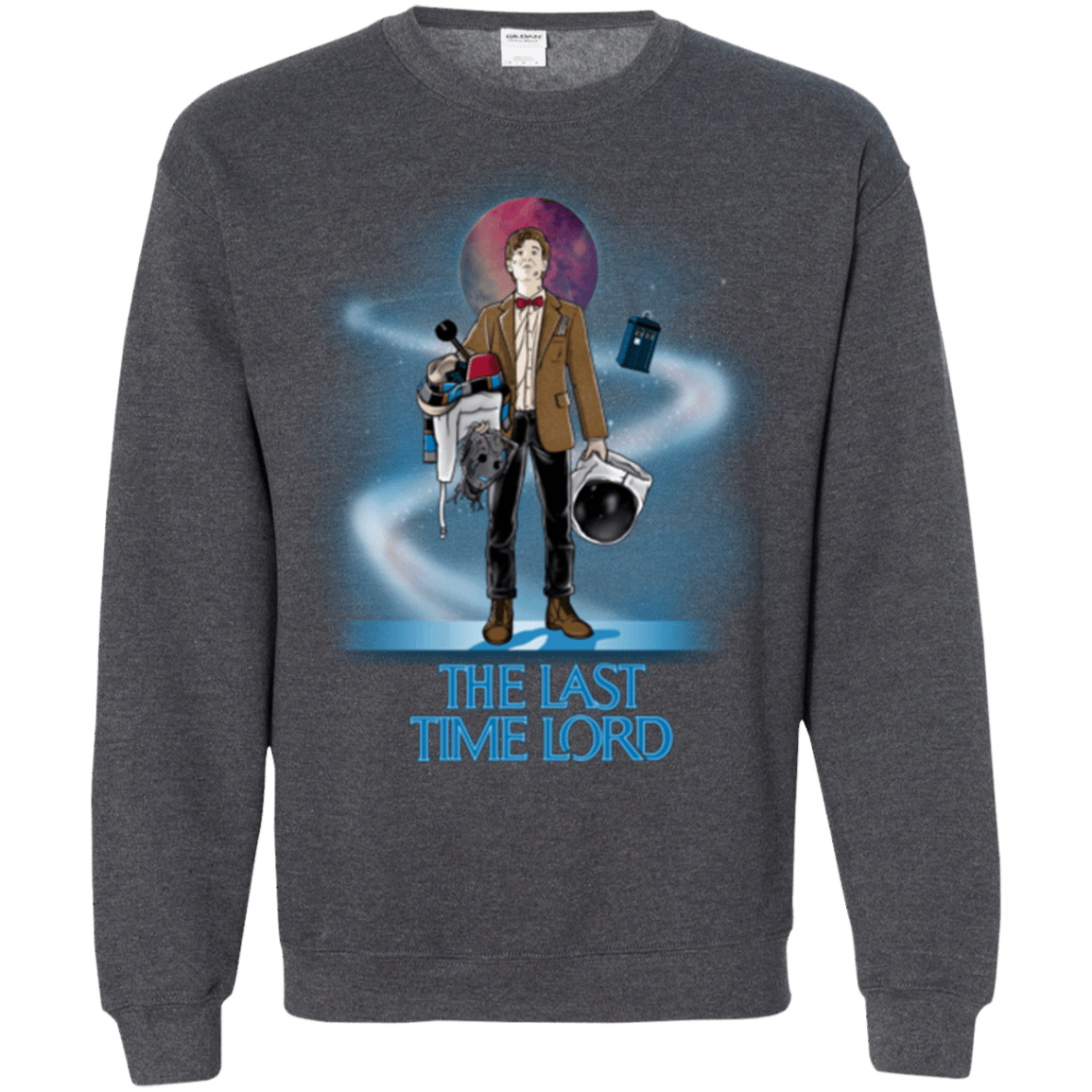 Sweatshirts Dark Heather / Small Last Time Lord Crewneck Sweatshirt