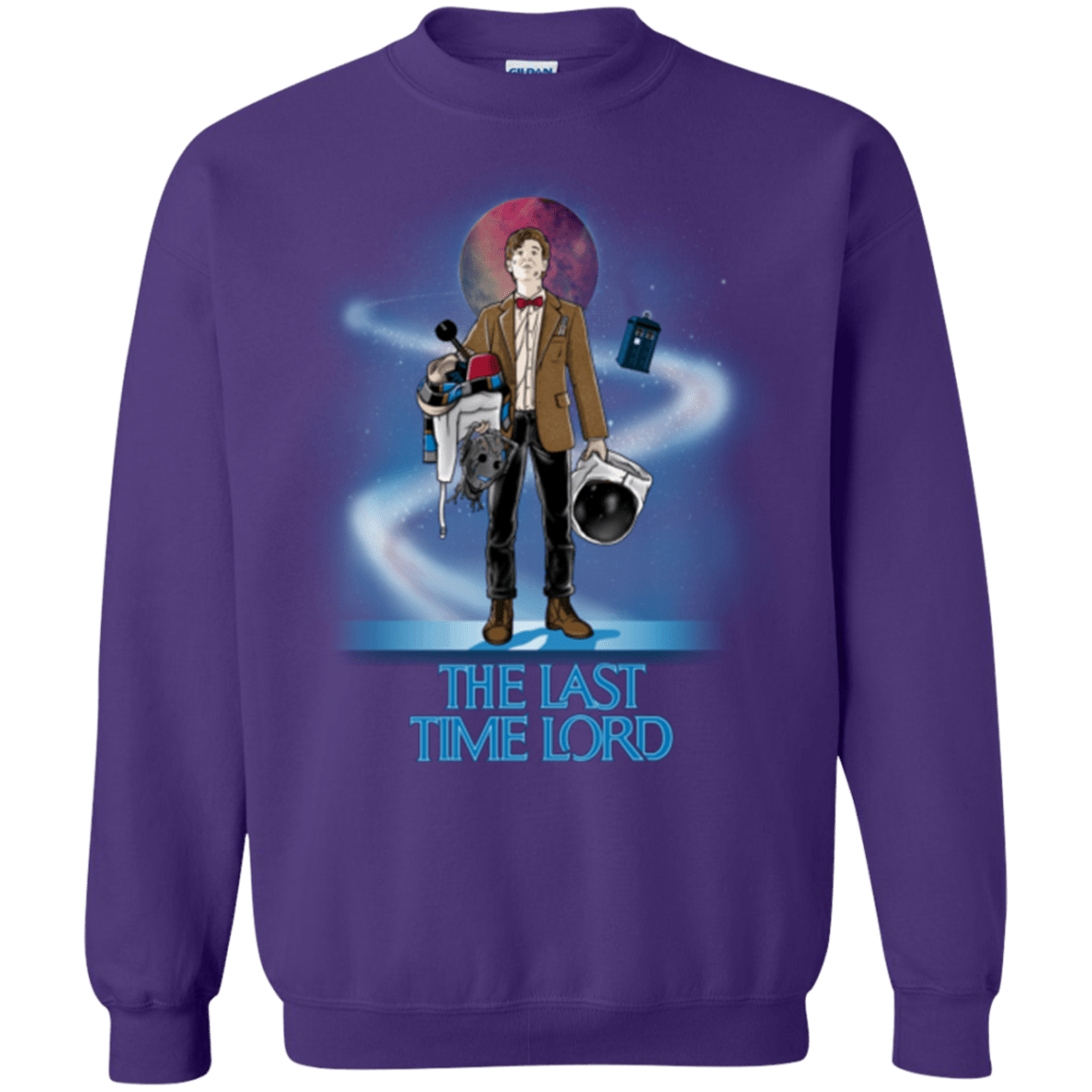 Sweatshirts Purple / Small Last Time Lord Crewneck Sweatshirt
