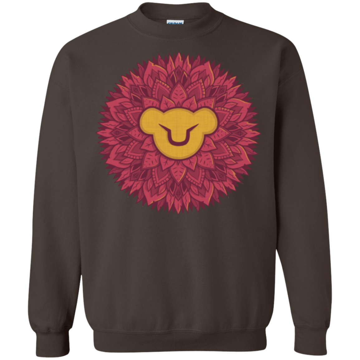 Sweatshirts Dark Chocolate / Small Leaf Mane Mandala Crewneck Sweatshirt