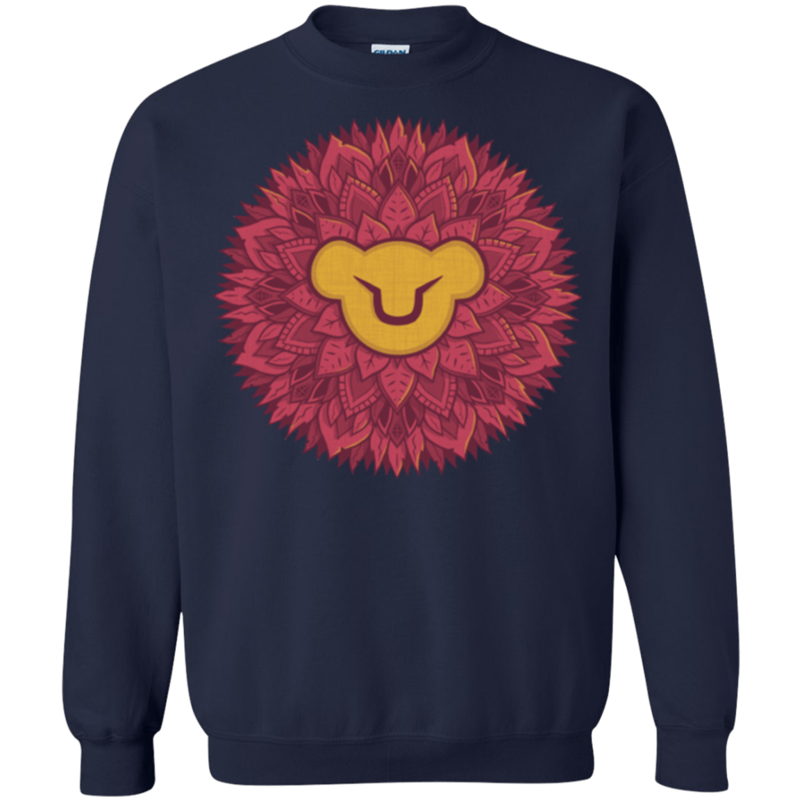 Sweatshirts Navy / Small Leaf Mane Mandala Crewneck Sweatshirt