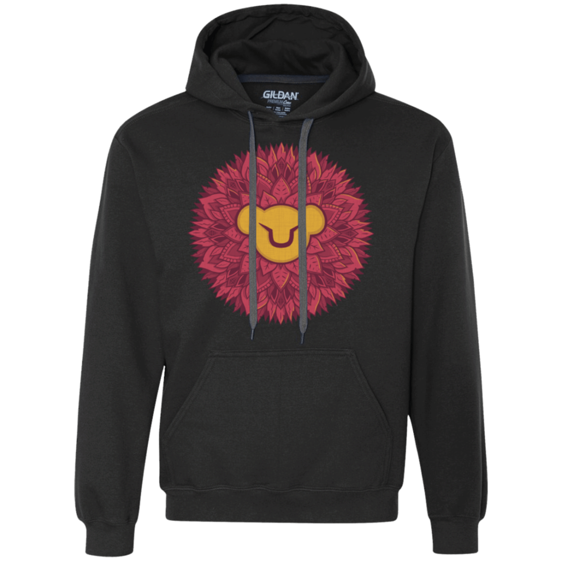 Sweatshirts Black / Small Leaf Mane Mandala Premium Fleece Hoodie