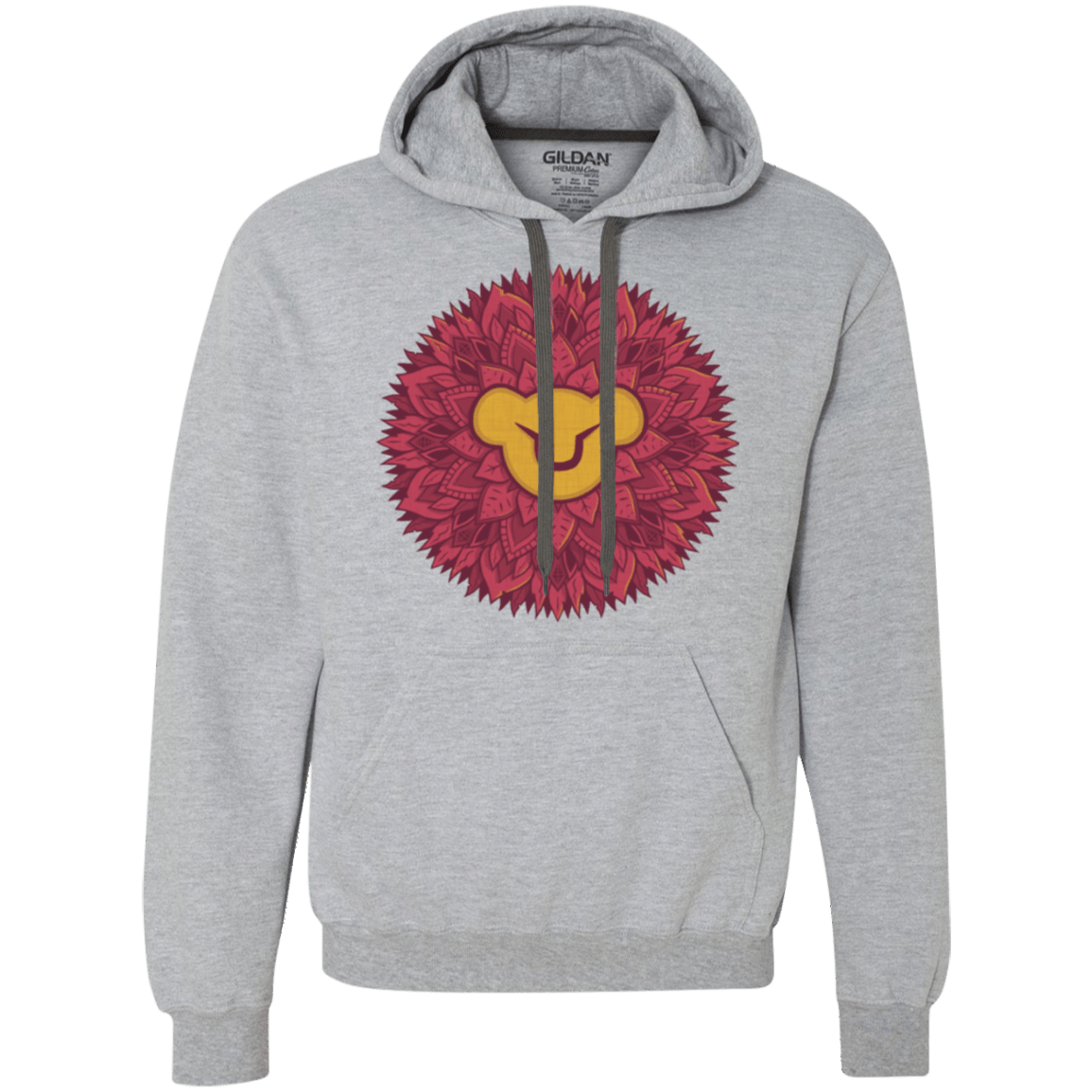 Sweatshirts Sport Grey / Small Leaf Mane Mandala Premium Fleece Hoodie