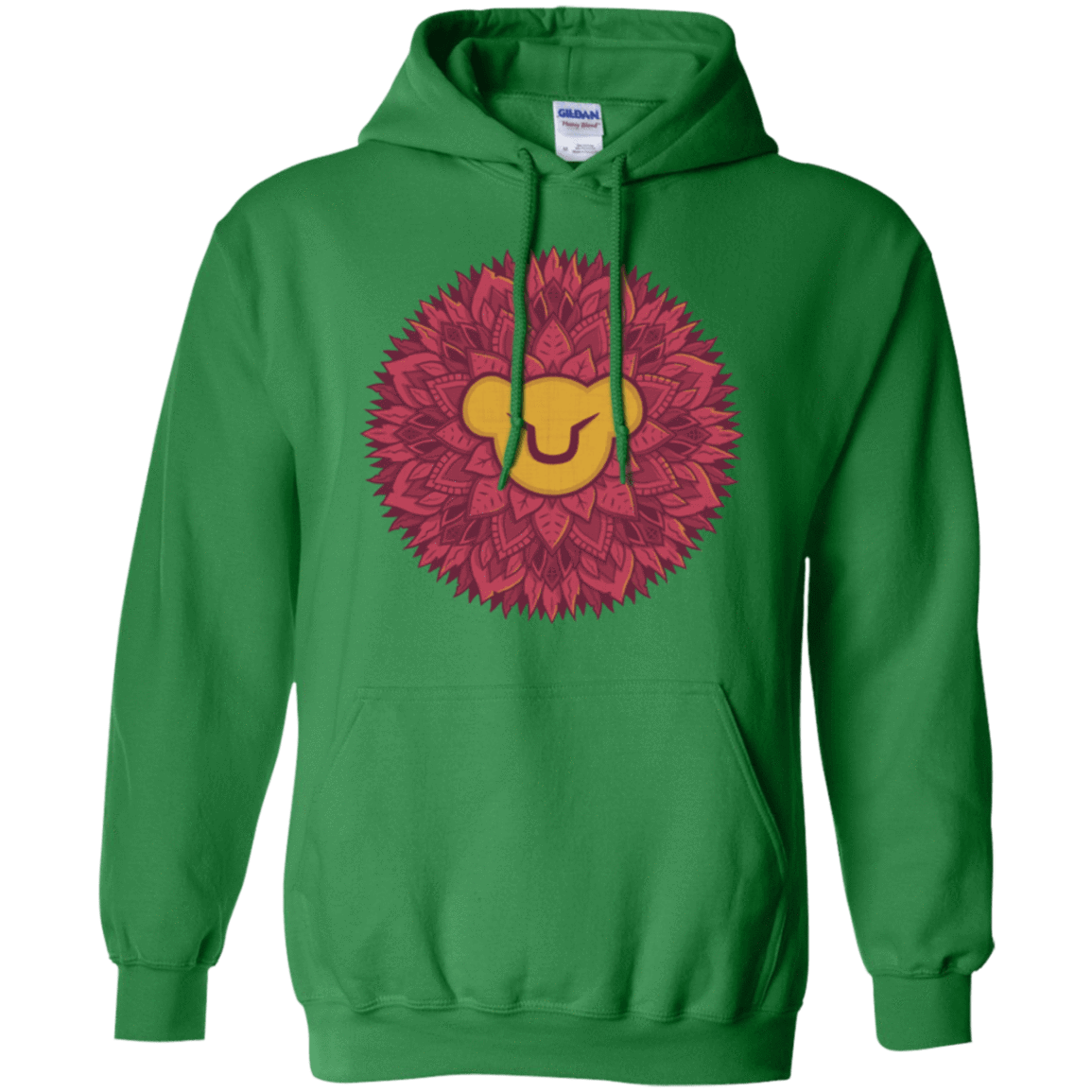 Sweatshirts Irish Green / Small Leaf Mane Mandala Pullover Hoodie
