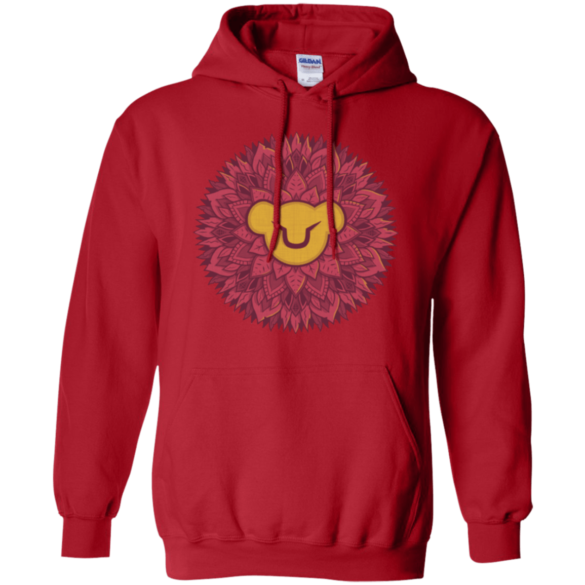 Sweatshirts Red / Small Leaf Mane Mandala Pullover Hoodie