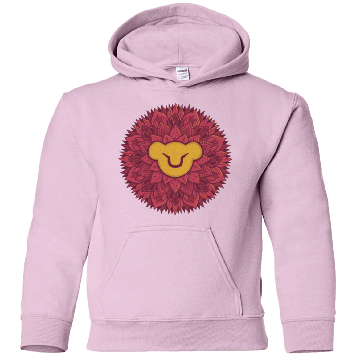 Sweatshirts Light Pink / YS Leaf Mane Mandala Youth Hoodie