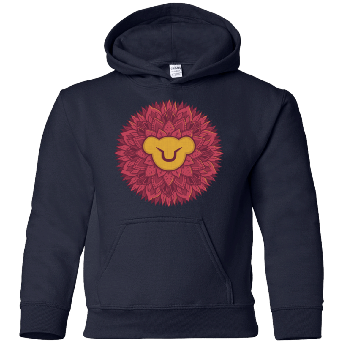 Sweatshirts Navy / YS Leaf Mane Mandala Youth Hoodie
