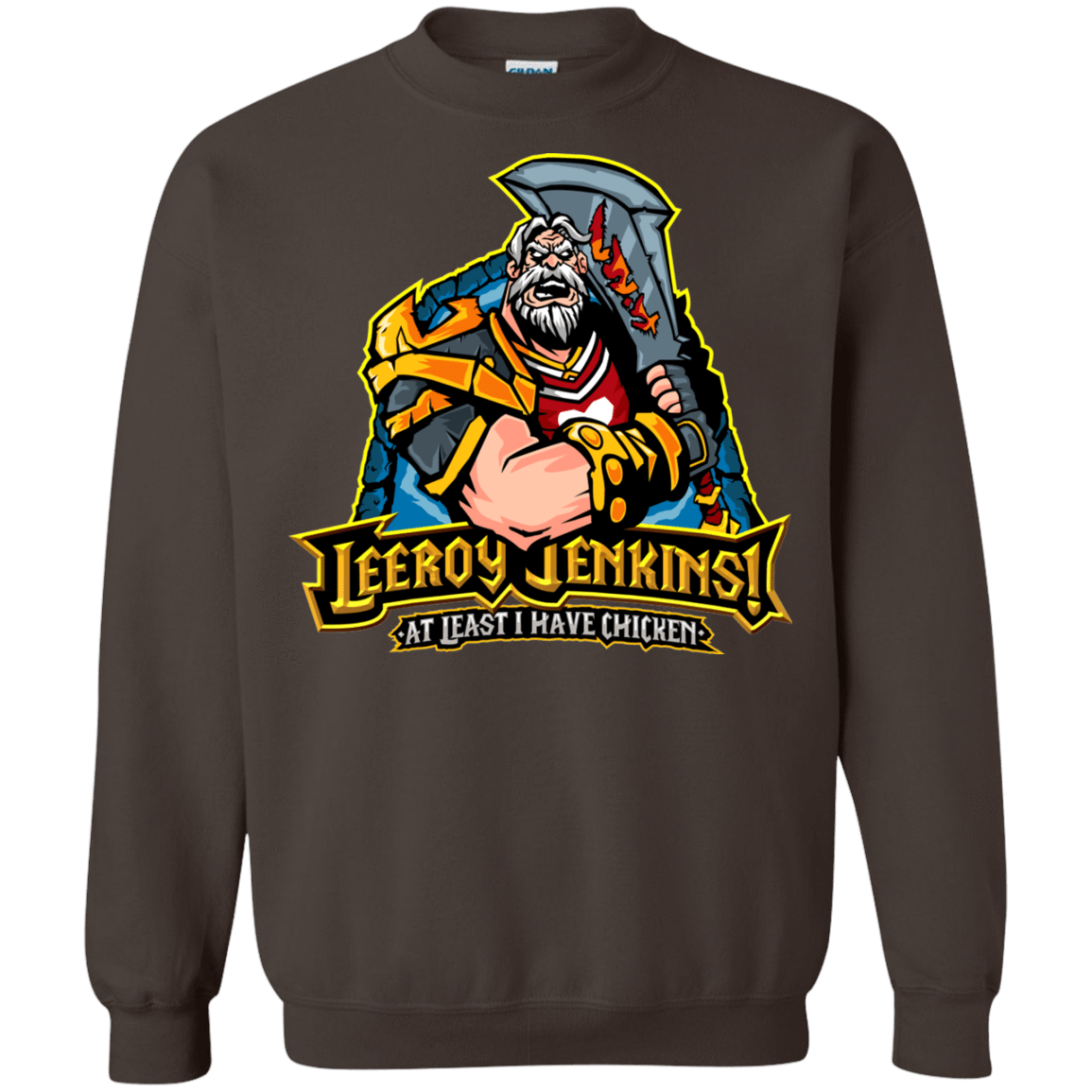 Sweatshirts Dark Chocolate / Small Leeroy Jenkins Crewneck Sweatshirt