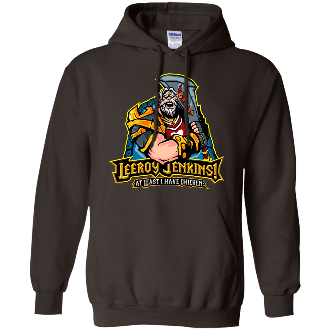Sweatshirts Dark Chocolate / Small Leeroy Jenkins Pullover Hoodie