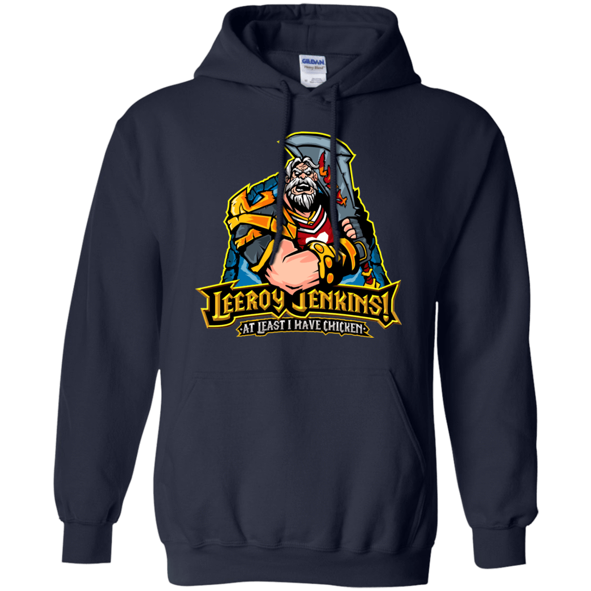 Sweatshirts Navy / Small Leeroy Jenkins Pullover Hoodie