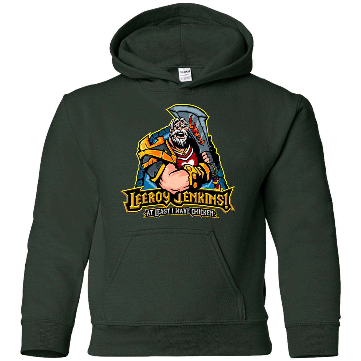 Sweatshirts Forest Green / YS Leeroy Jenkins Youth Hoodie