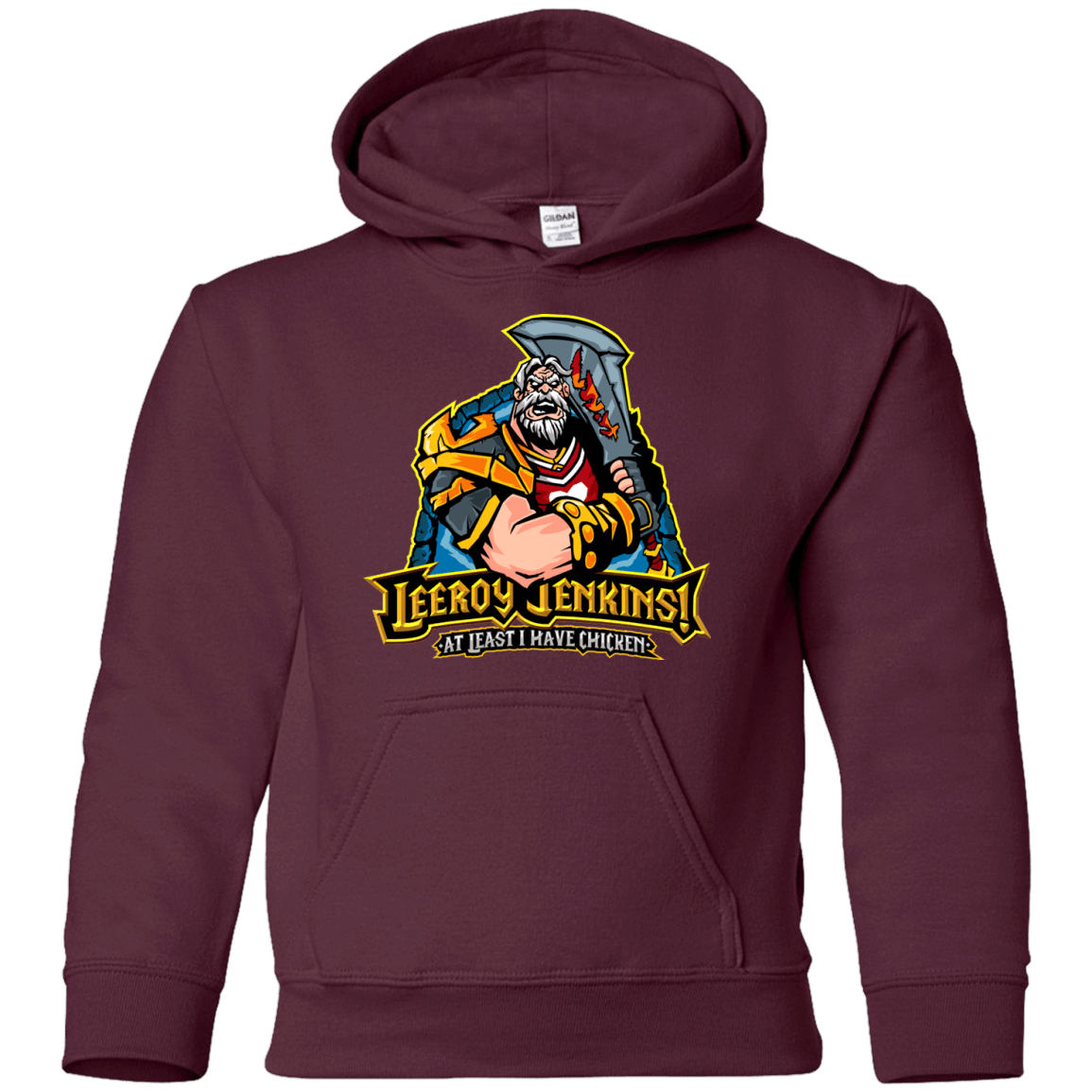 Sweatshirts Maroon / YS Leeroy Jenkins Youth Hoodie