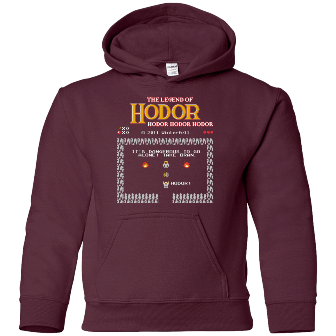 Sweatshirts Maroon / YS Legend of Hodor Youth Hoodie
