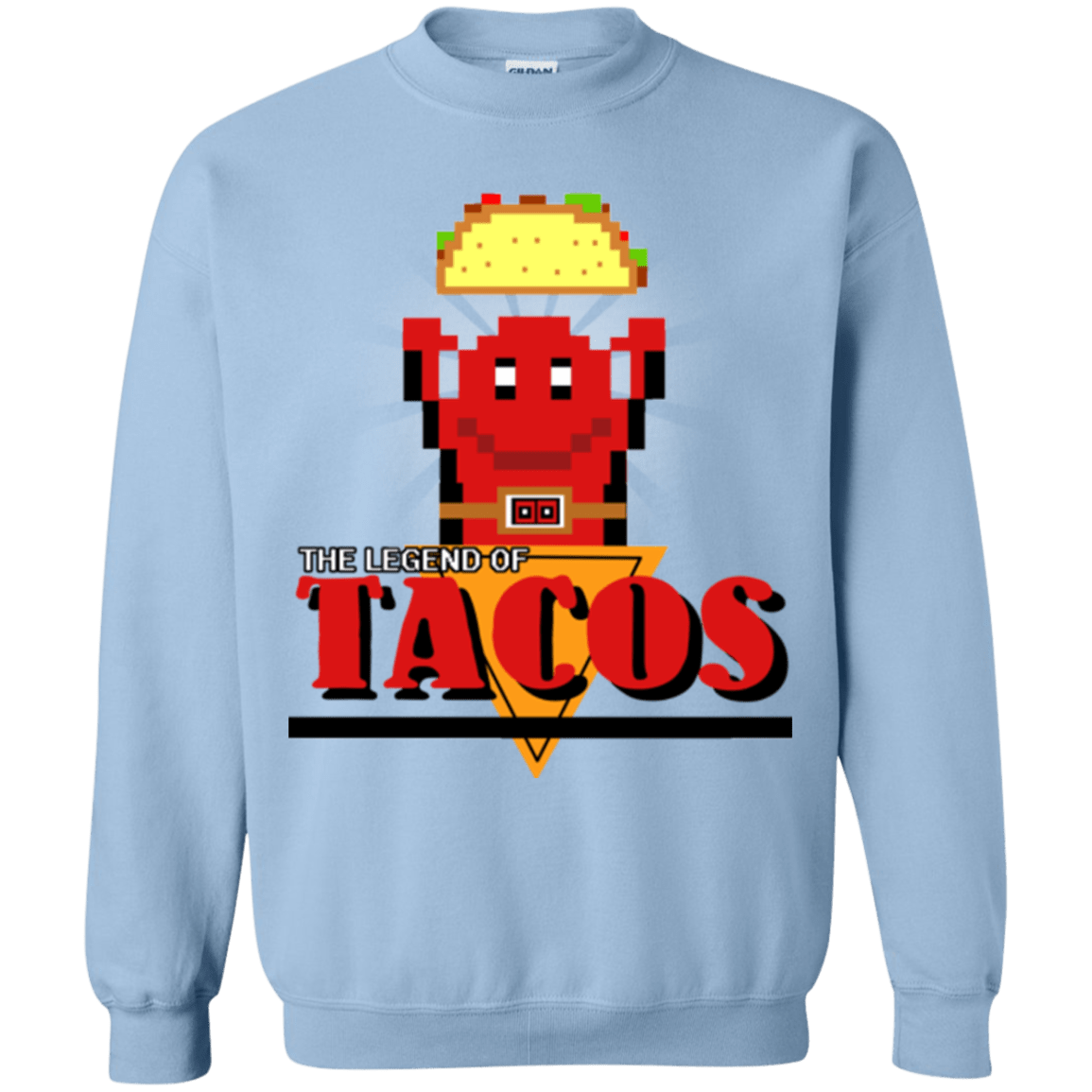 Sweatshirts Light Blue / Small Legend of Tacos Crewneck Sweatshirt