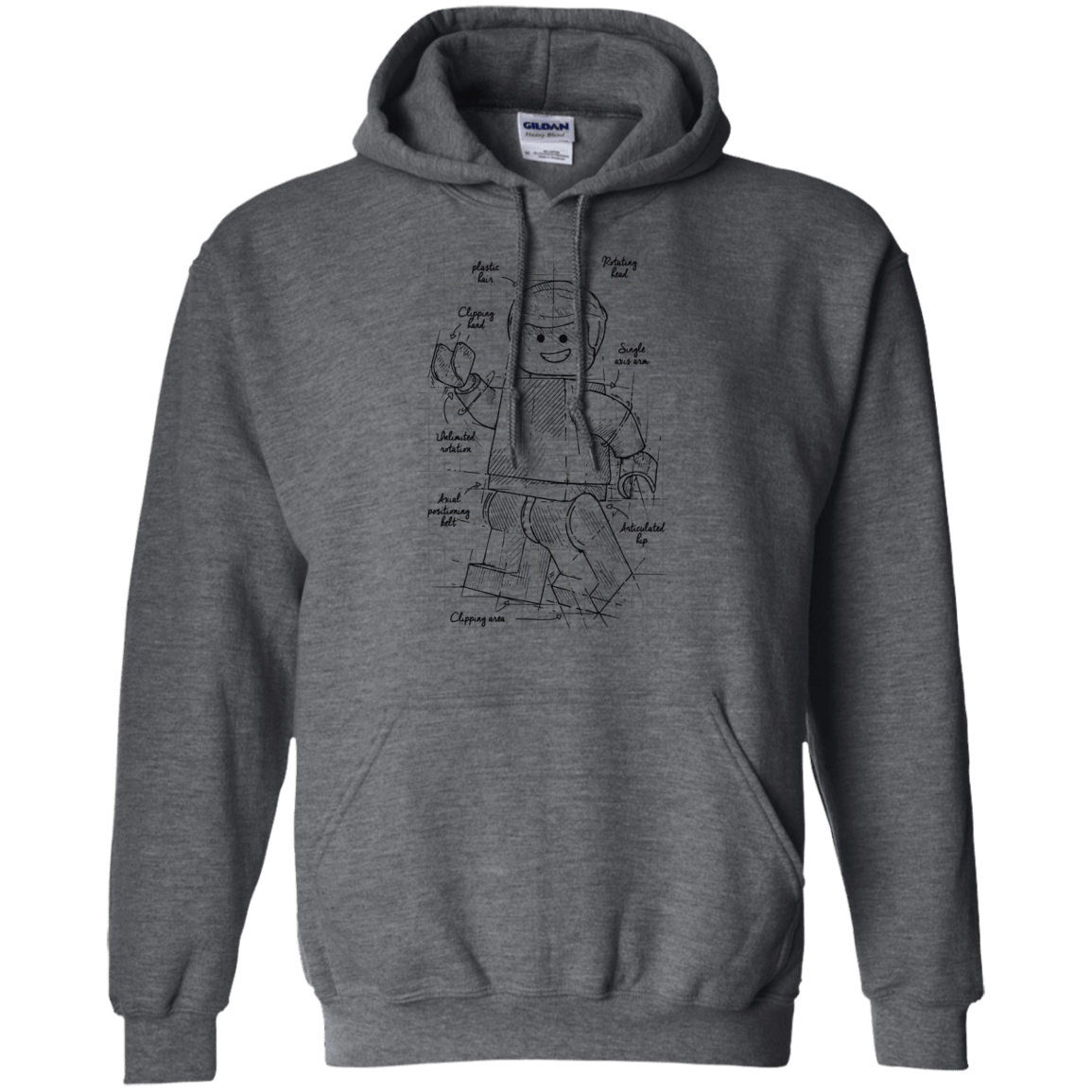 Sweatshirts Dark Heather / S Lego Plan Pullover Hoodie