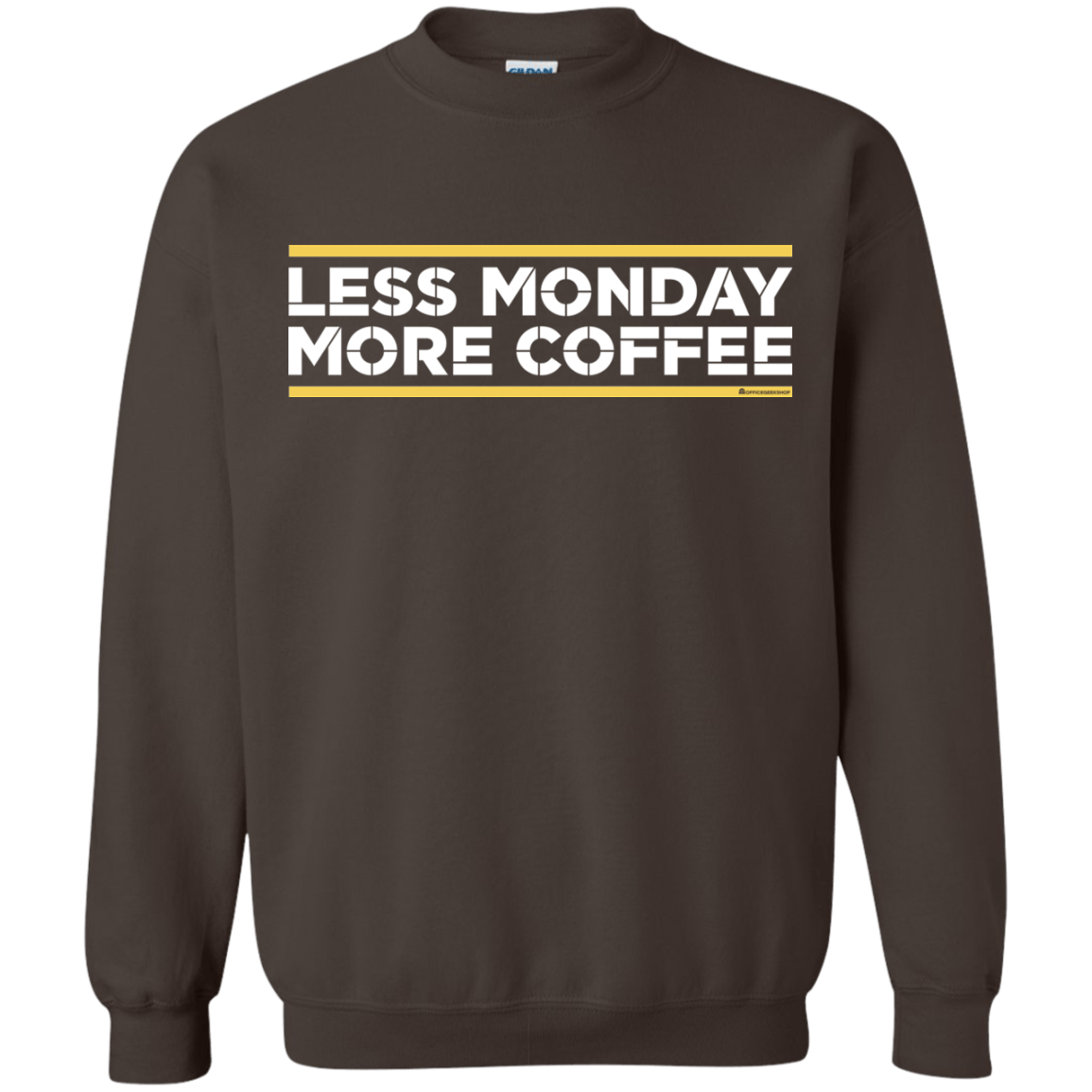 Sweatshirts Dark Chocolate / Small Less Monday More Coffee Crewneck Sweatshirt