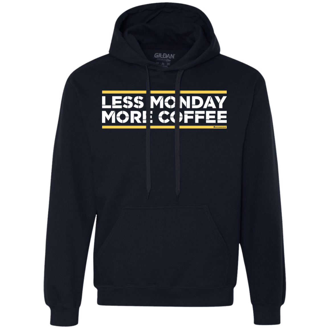 Sweatshirts Navy / Small Less Monday More Coffee Premium Fleece Hoodie