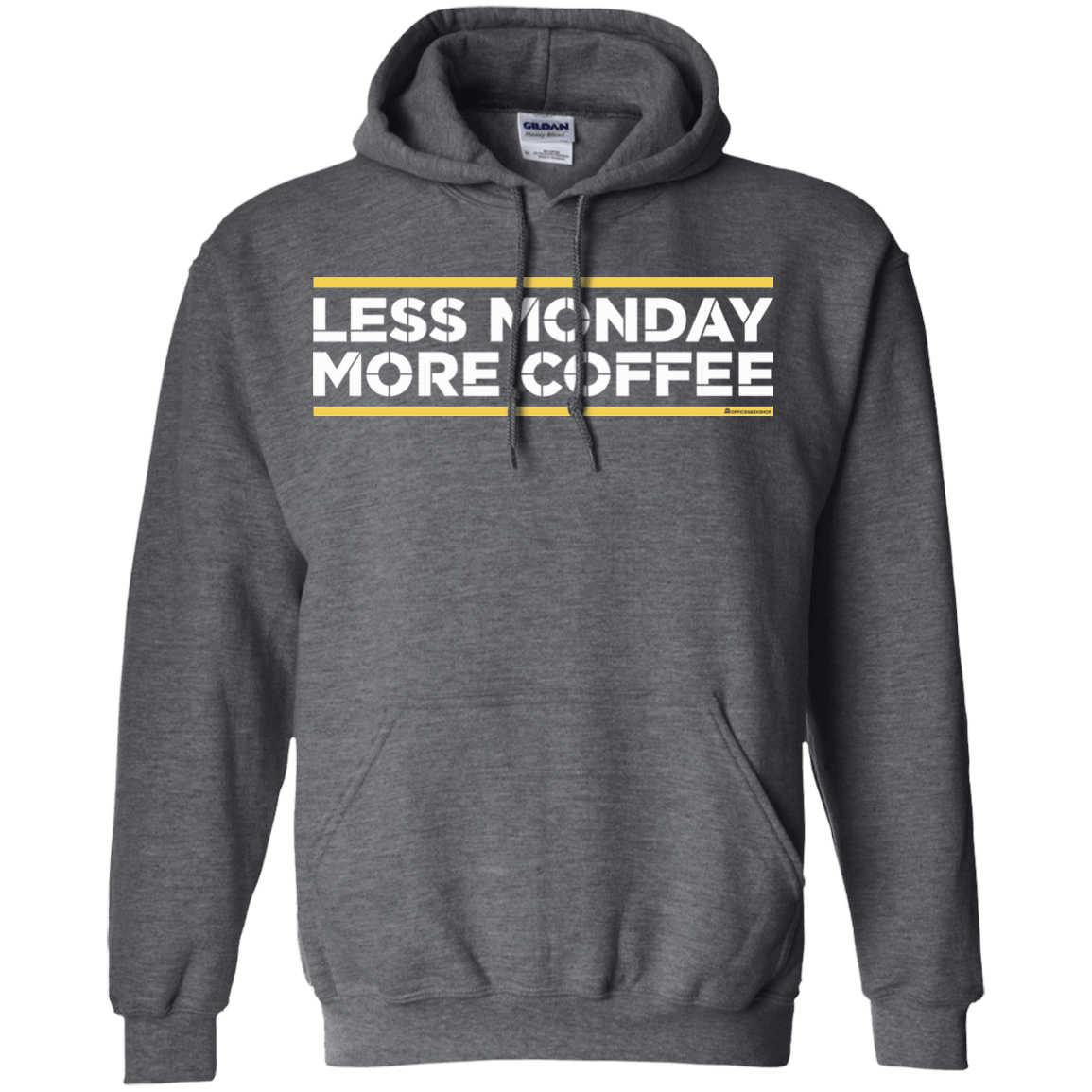 Sweatshirts Dark Heather / Small Less Monday More Coffee Pullover Hoodie