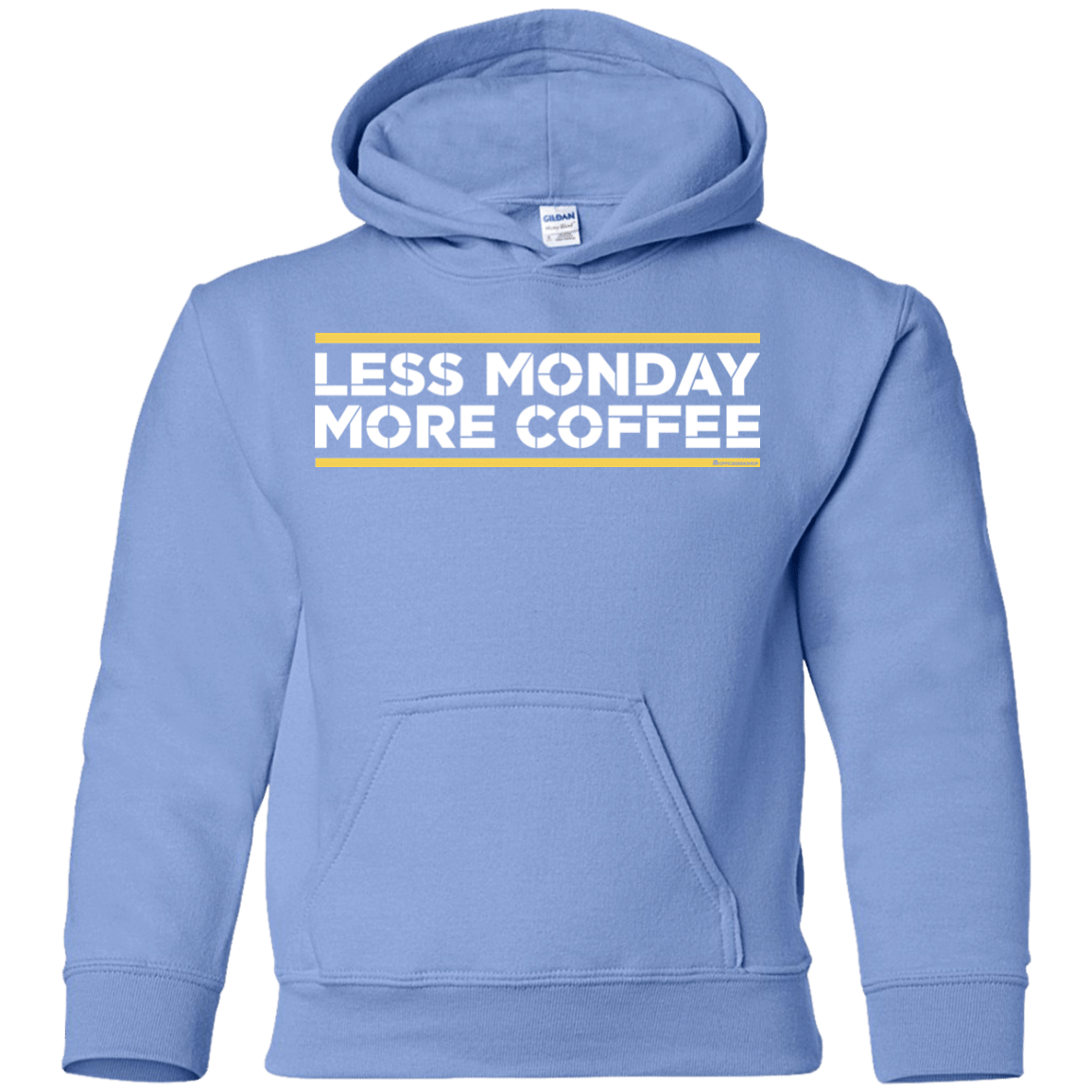 Sweatshirts Carolina Blue / YS Less Monday More Coffee Youth Hoodie