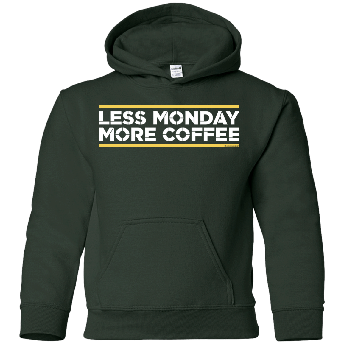Sweatshirts Forest Green / YS Less Monday More Coffee Youth Hoodie