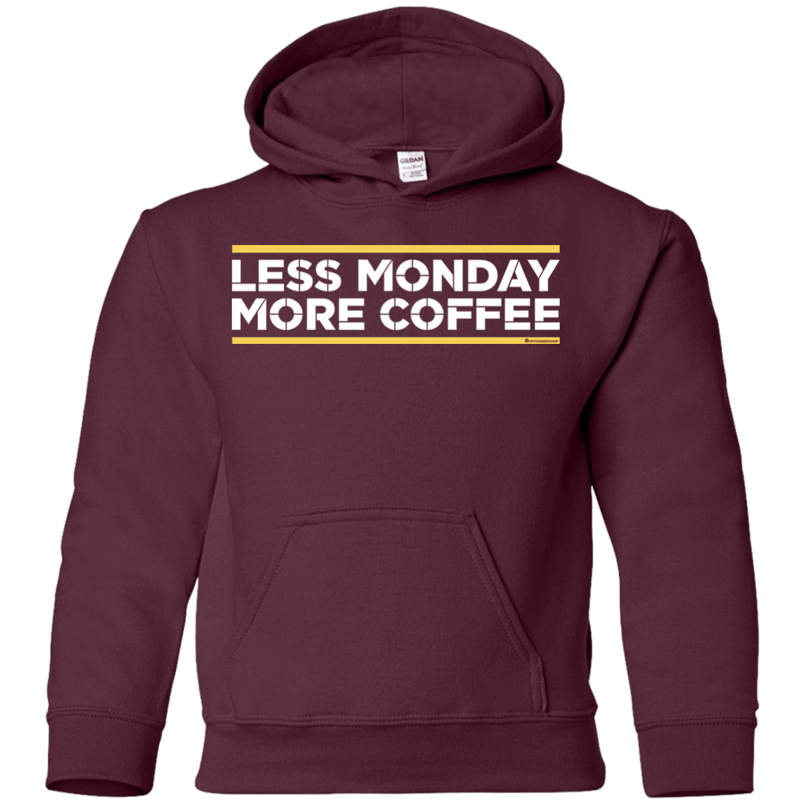 Sweatshirts Maroon / YS Less Monday More Coffee Youth Hoodie