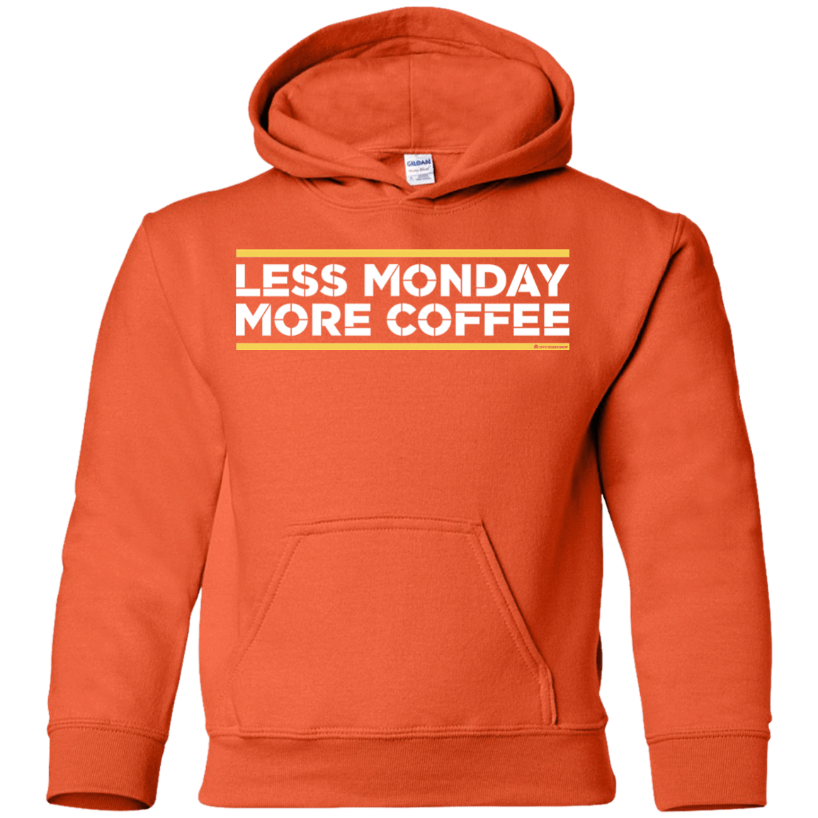 Sweatshirts Orange / YS Less Monday More Coffee Youth Hoodie