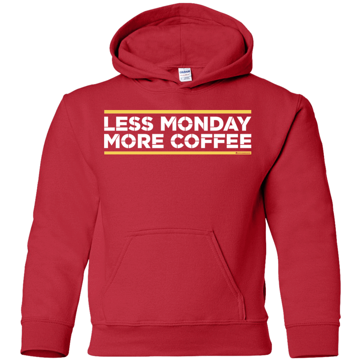 Sweatshirts Red / YS Less Monday More Coffee Youth Hoodie