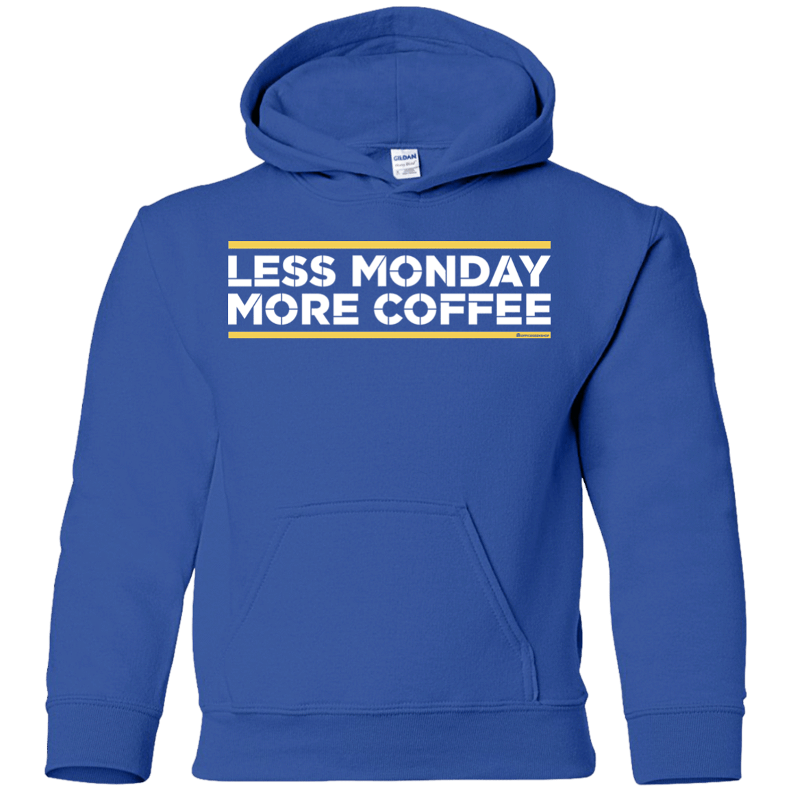 Sweatshirts Royal / YS Less Monday More Coffee Youth Hoodie