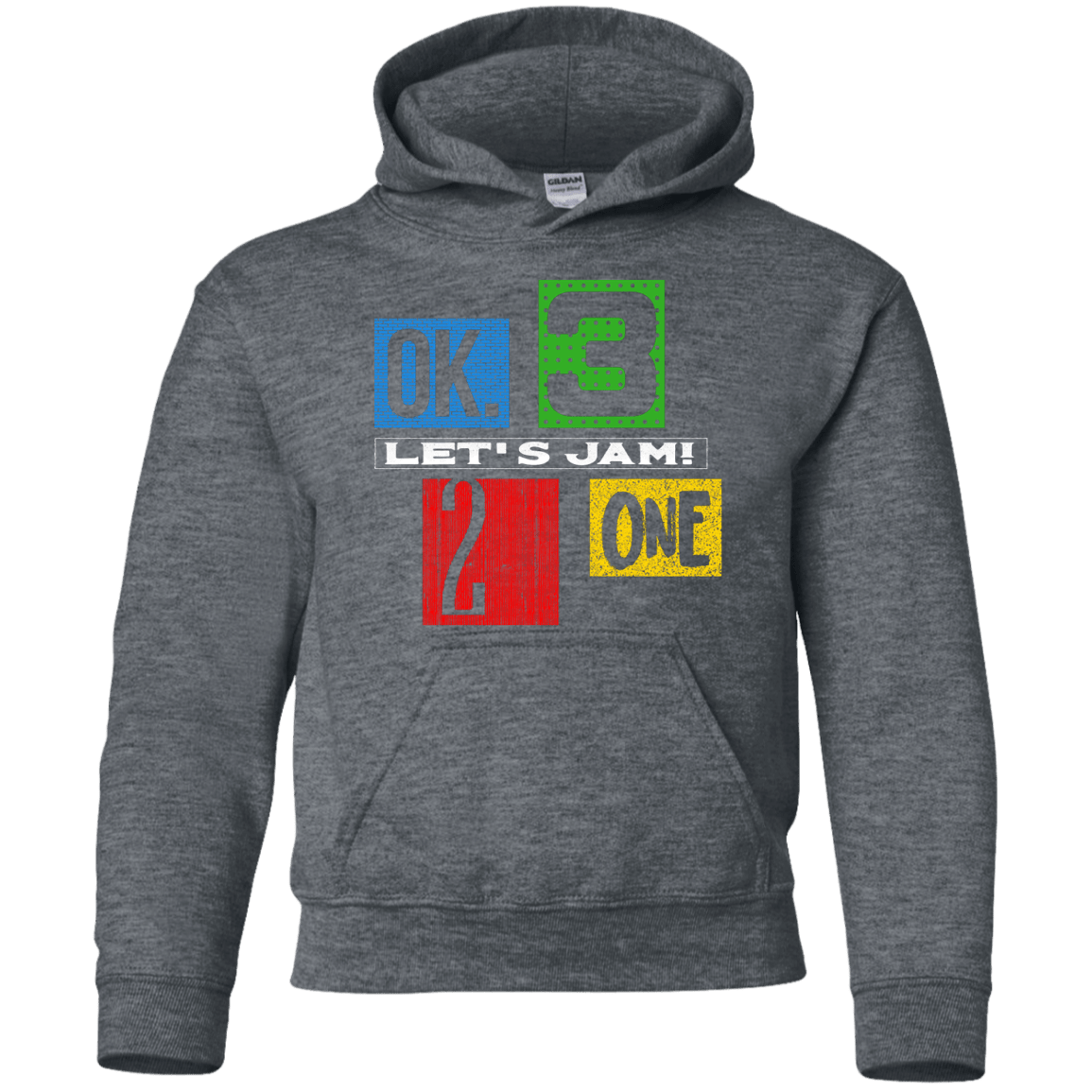 Sweatshirts Dark Heather / YS Let's Jam Youth Hoodie