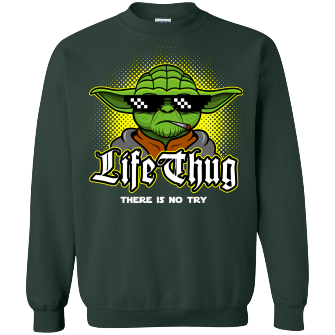 Sweatshirts Forest Green / Small Life thug Crewneck Sweatshirt
