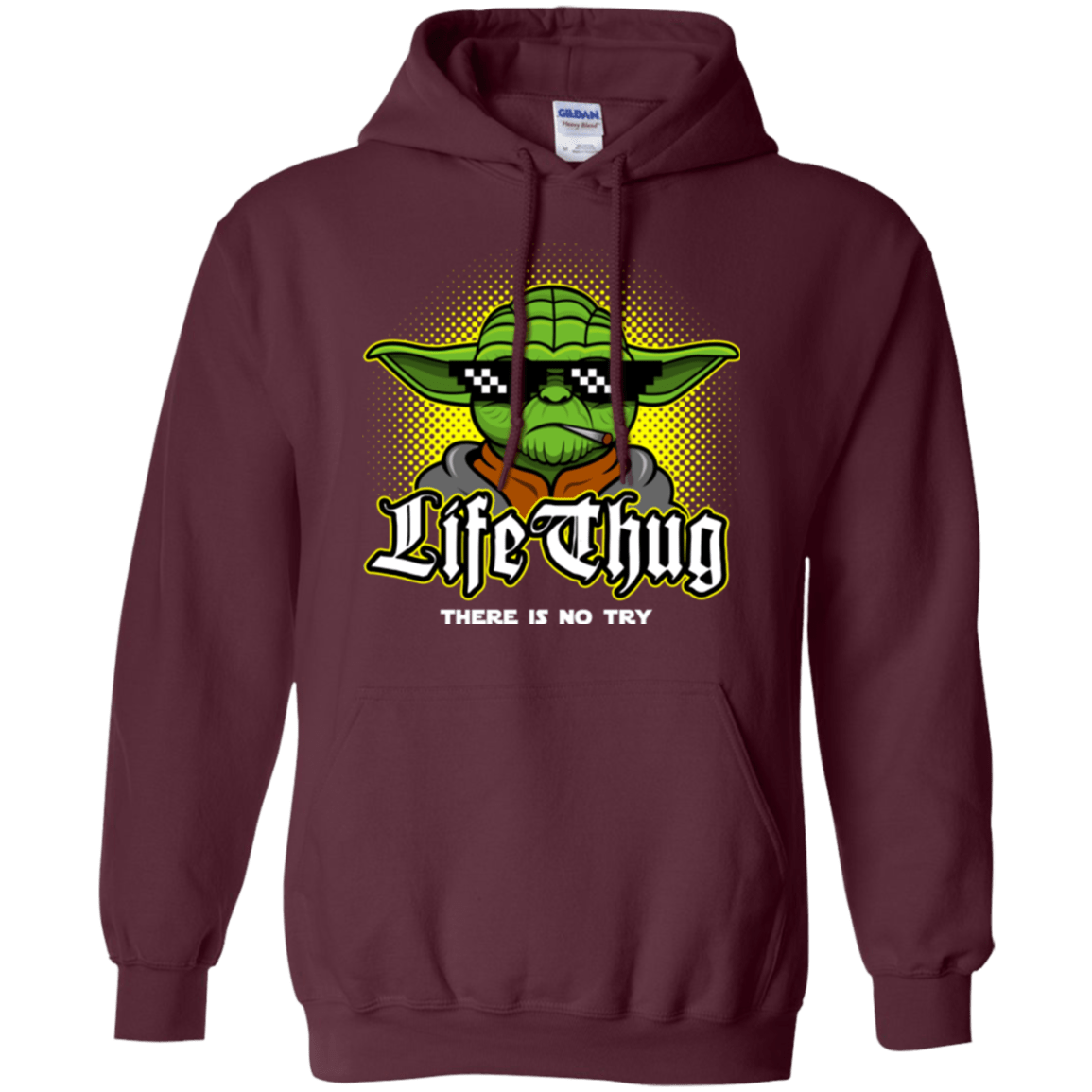 Sweatshirts Maroon / Small Life thug Pullover Hoodie