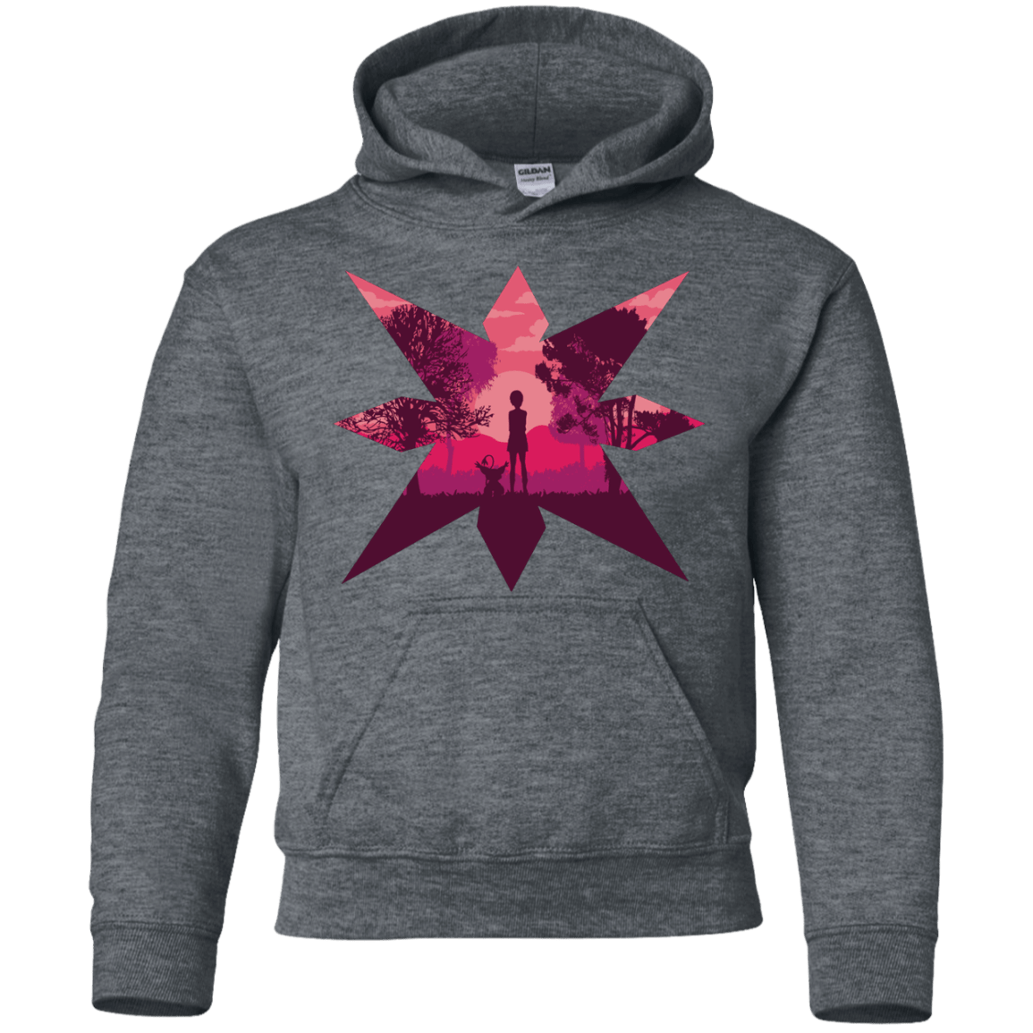 Sweatshirts Dark Heather / YS Light Youth Hoodie