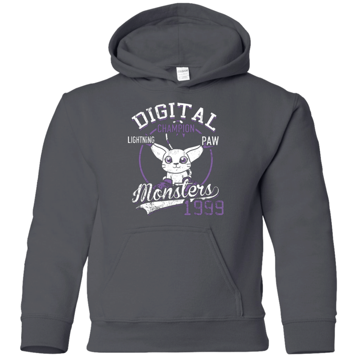 Sweatshirts Charcoal / YS Lightning Paw Youth Hoodie