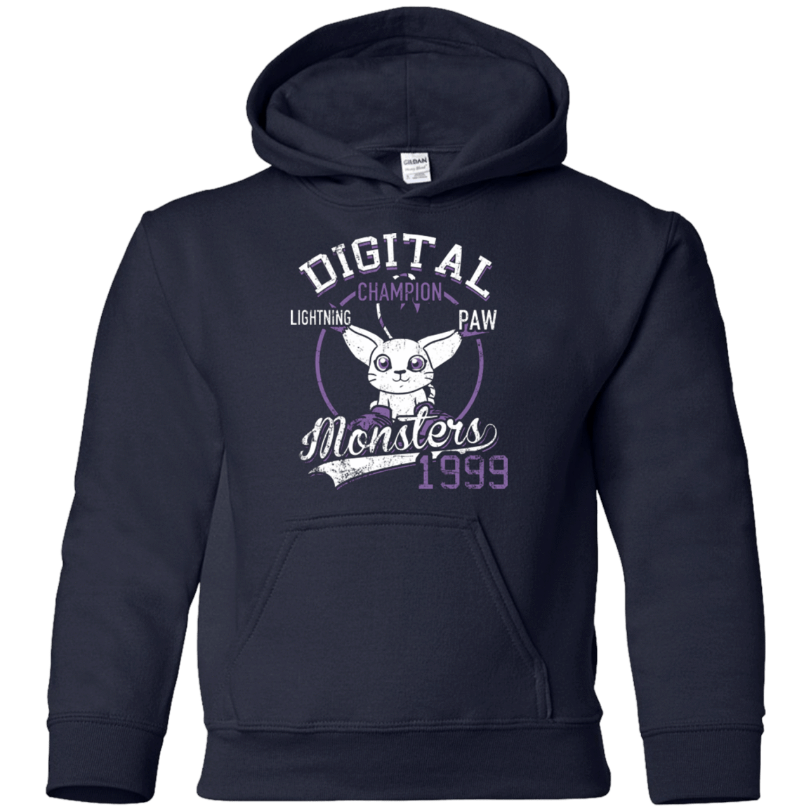 Sweatshirts Navy / YS Lightning Paw Youth Hoodie